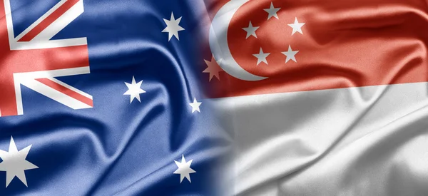 Australië en singapore — Stockfoto