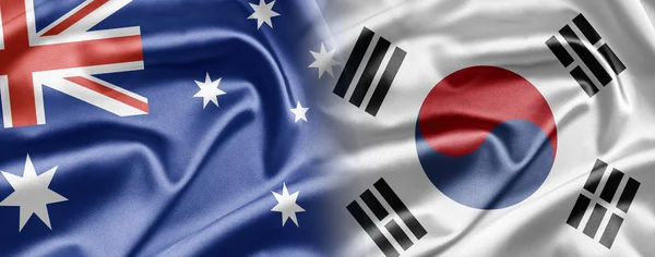 Austrália e Coreia do Sul — Fotografia de Stock