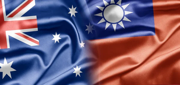 Australien och Taiwan (Republiken Kina) — Stockfoto