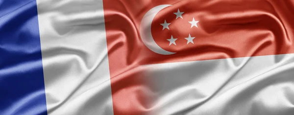 Frankrike och singapore — Stockfoto