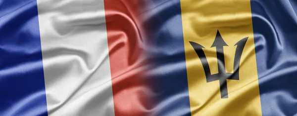 Frankrike og Barbados – stockfoto