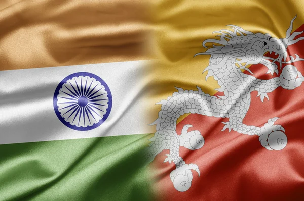 India and Bhutan — Stock Photo, Image