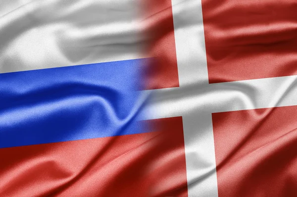 Ryssland och Danmark — Stockfoto