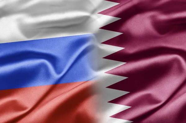 Rosja i Katar — Zdjęcie stockowe