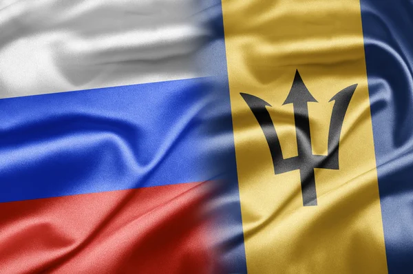 Russland og Barbados – stockfoto