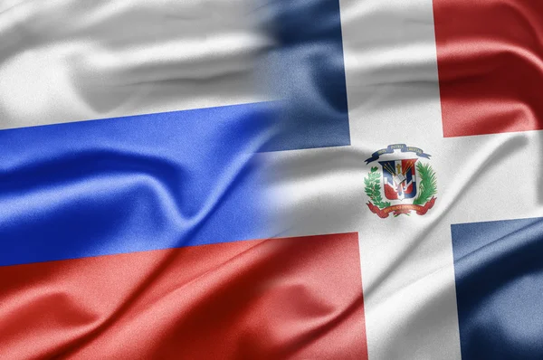 Росія і Домініканська Республіка Ліцензійні Стокові Зображення