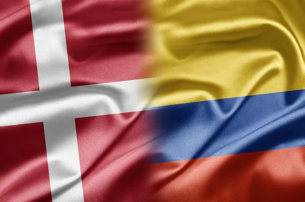 Danmark och colombia — Stockfoto