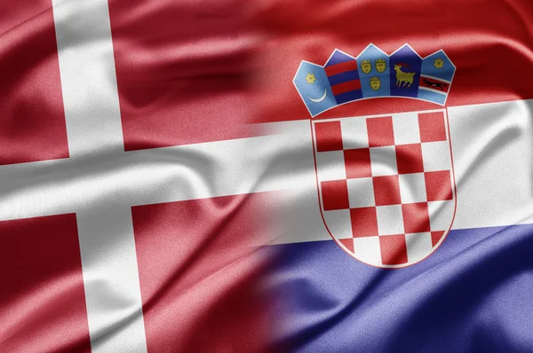 Dinamarca e Croácia — Fotografia de Stock