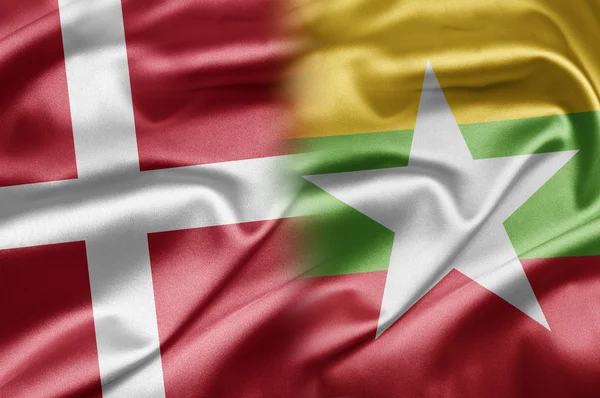 Danmark och myanmar — Stockfoto