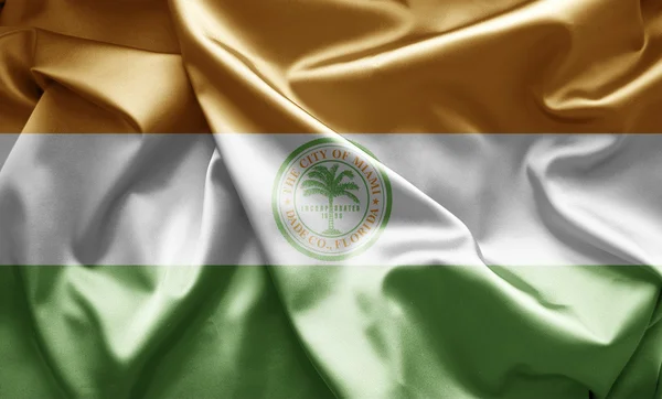 Miami Florida kaupungin lippu — kuvapankkivalokuva