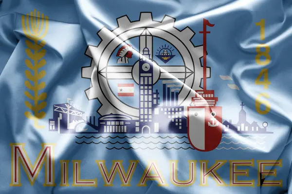 Bandera de Milwaukee, Wisconsin — Foto de Stock