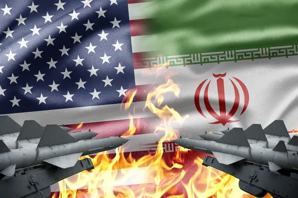 The confrontation between US and Iran — Stock Photo, Image