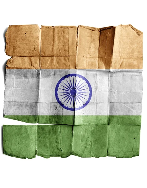 Прапор Індії на стара папір. — стокове фото