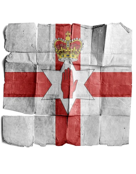 Bandeira da Irlanda do Norte sobre papel velho . — Fotografia de Stock