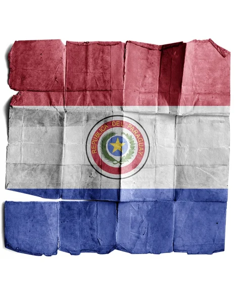 Paraguay zászlót a régi papír. — Stock Fotó