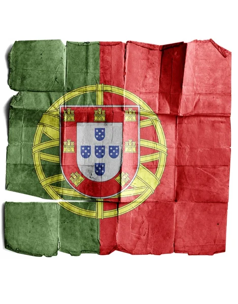 Bandera de Portugal sobre papel viejo . —  Fotos de Stock
