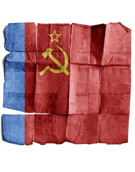 Soviet Flag grange — Stock Photo, Image