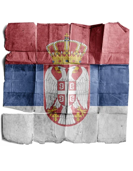 Прапор Сербії на стара папір. — стокове фото