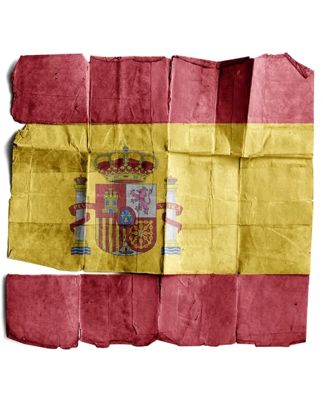 Spanish flag on old paper. — Stock Photo, Image