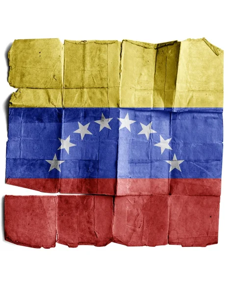 Venezuela Flag on old paper. — Stock Photo, Image