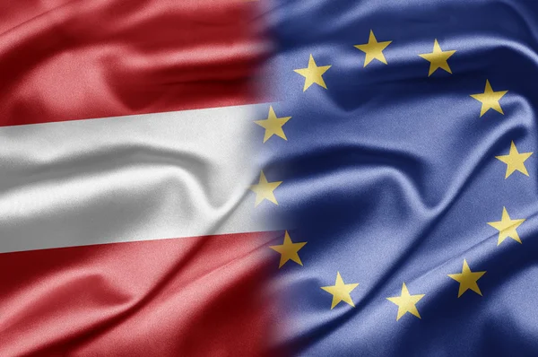 Austria and EU — Stock Photo, Image