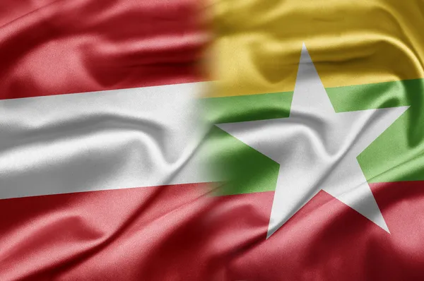 Österrike och myanmar — Stockfoto