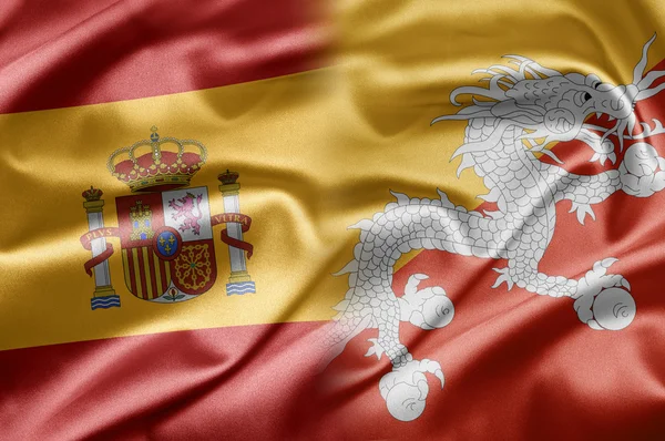 Spain and Bhutan — Stock Photo, Image