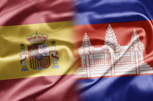 Spanien och Kambodja — Stockfoto