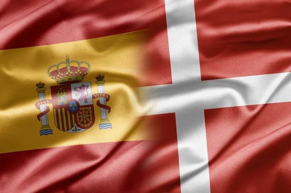 Spanien und Dänemark — Stockfoto