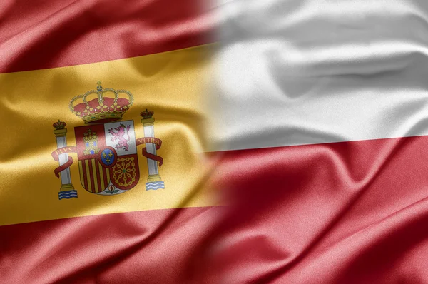 Spanien och Polen — Stockfoto