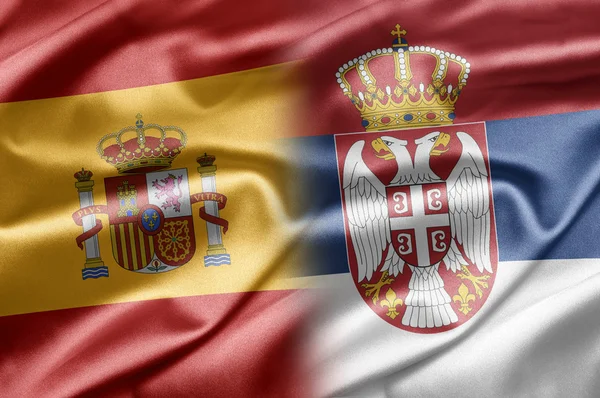 Spanien och Serbien — Stockfoto