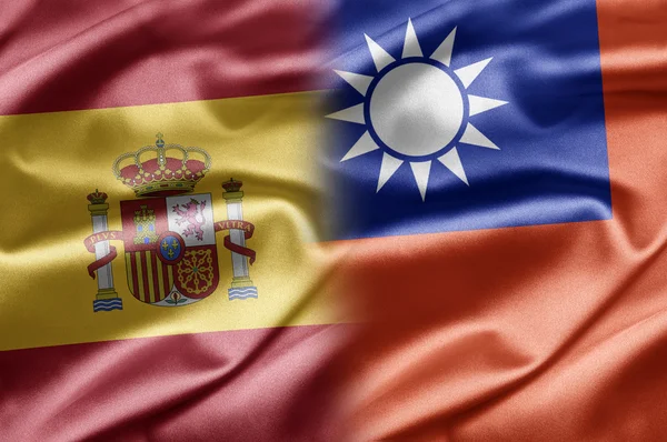 Spanien och taiwan — Stockfoto