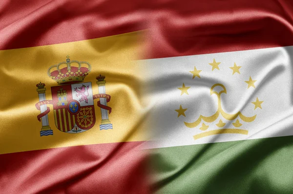 Spanien och Tadzjikistan — Stockfoto