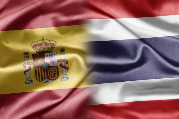 Spanien och thailand — Stockfoto