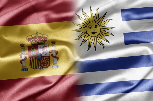 Spagna e Uruguay — Foto Stock