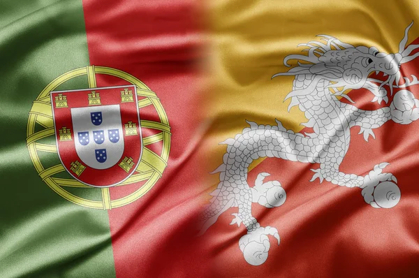 Portugal och bhutan — Stockfoto