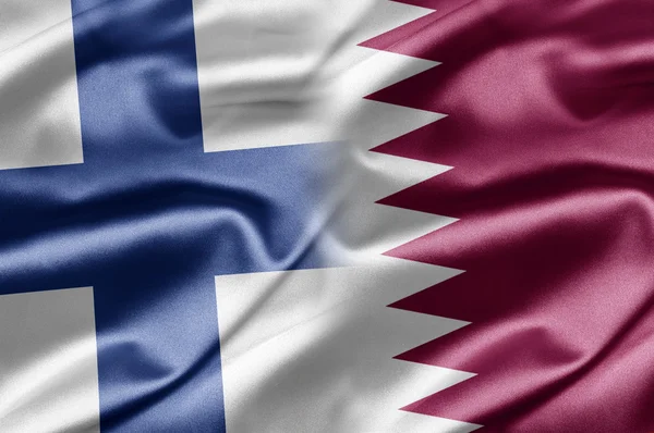 Finlandia y Qatar — Foto de Stock