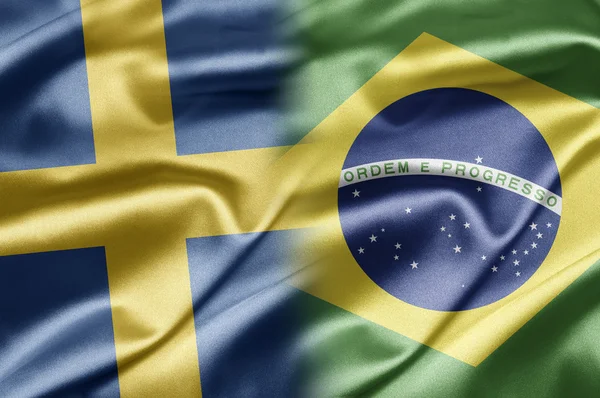 Schweden und Brasilien — Stockfoto