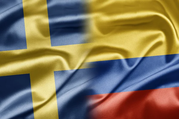 Швеція і Колумбія — стокове фото