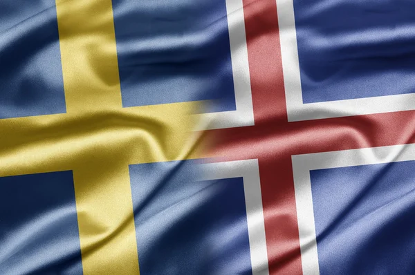 Švédsko a Island — Stock fotografie