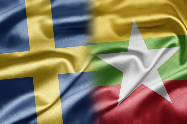 Suecia y Myanmar — Foto de Stock
