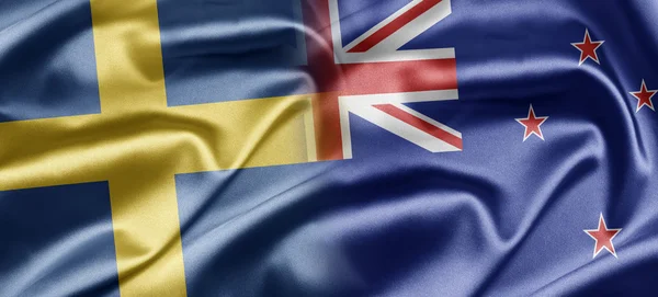 Sverige och Nya Zeeland — Stockfoto