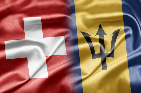 Швейцарія та Барбадосу — стокове фото