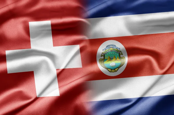 Suiza y Costa Rica — Foto de Stock