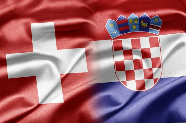 Швейцарія та Хорватії — стокове фото