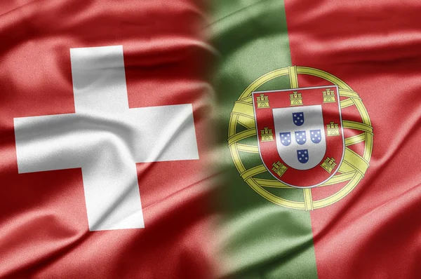 Швейцарія і Португалія — стокове фото