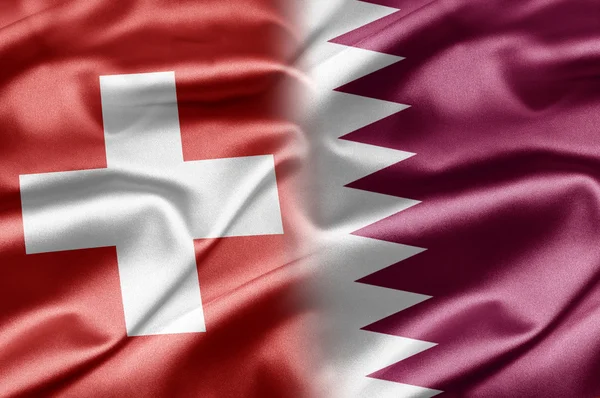 Schweiz och qatar — Stockfoto