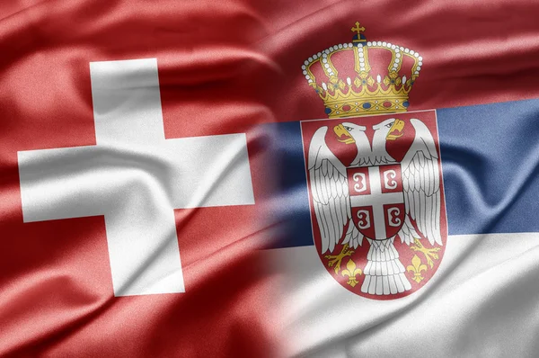 Suiza y Serbia — Foto de Stock