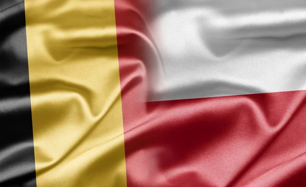 Belgien och Polen — Stockfoto