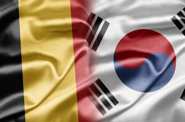 België en Zuid-korea — Stockfoto